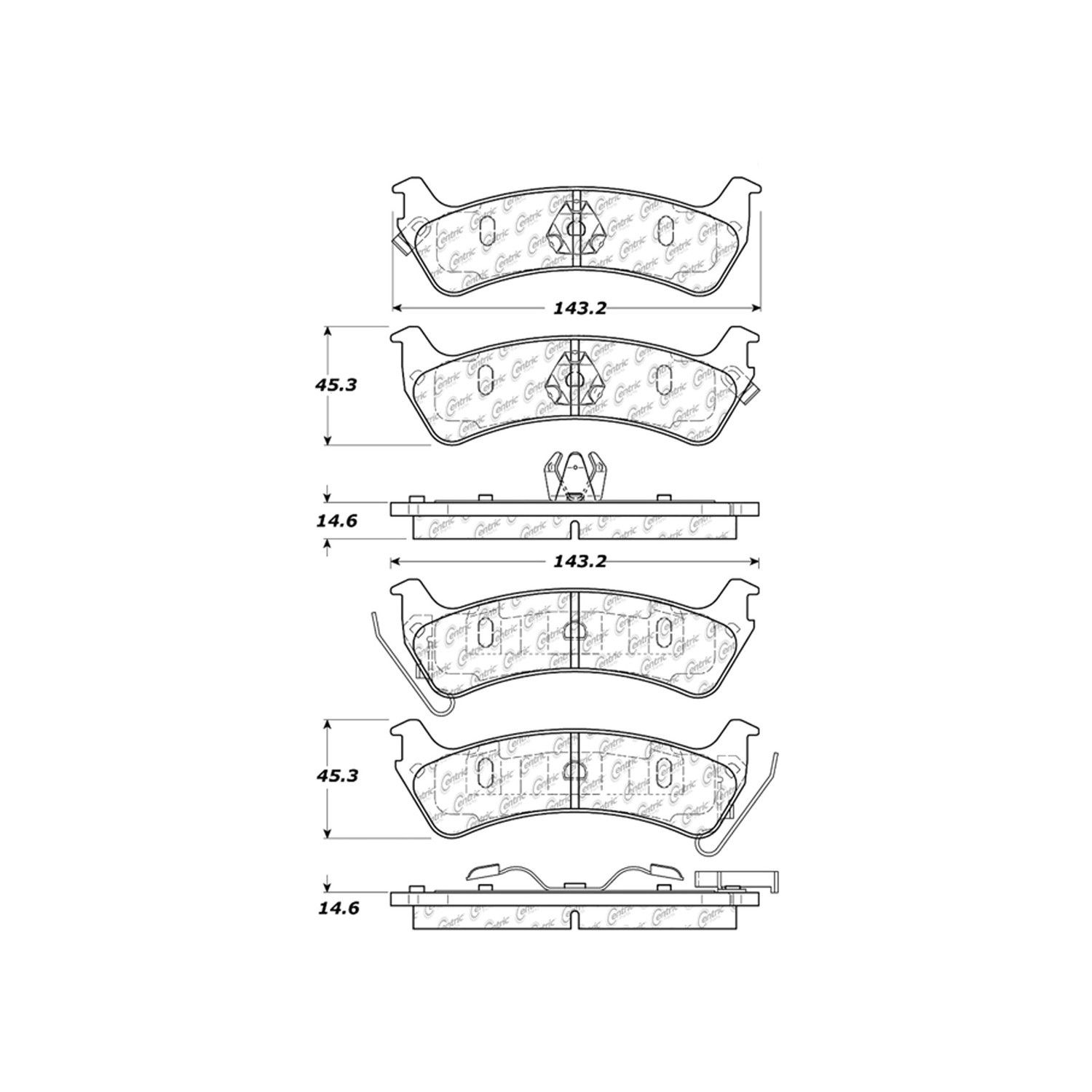 1998, 1997, 1996, 1995, 1994 Jeep Grand Cherokee Cherokee Disc Brake Pad Set