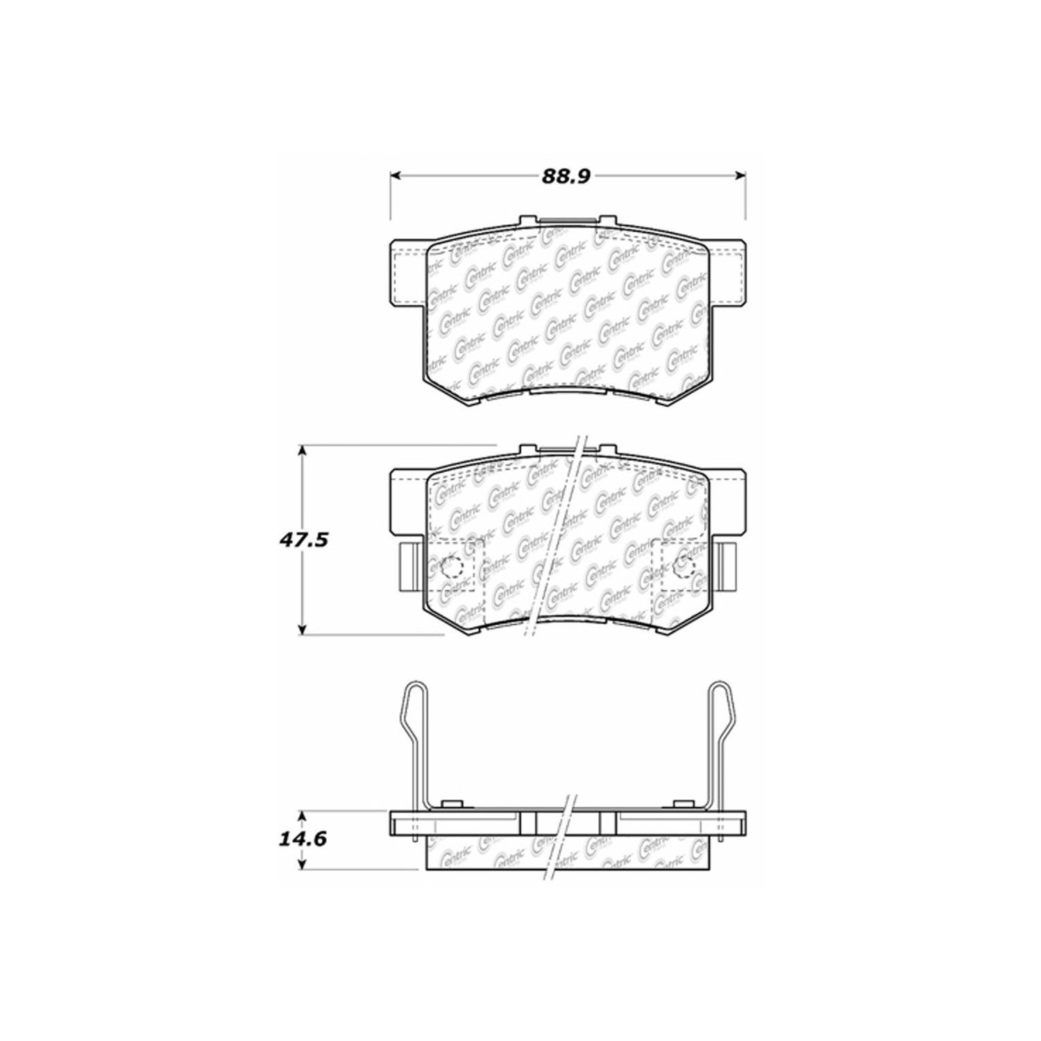 2011, 2010, 2009, 2008, 2007, 2006, 2005, 2004, 2003 Honda Element Disc Brake Pad Set