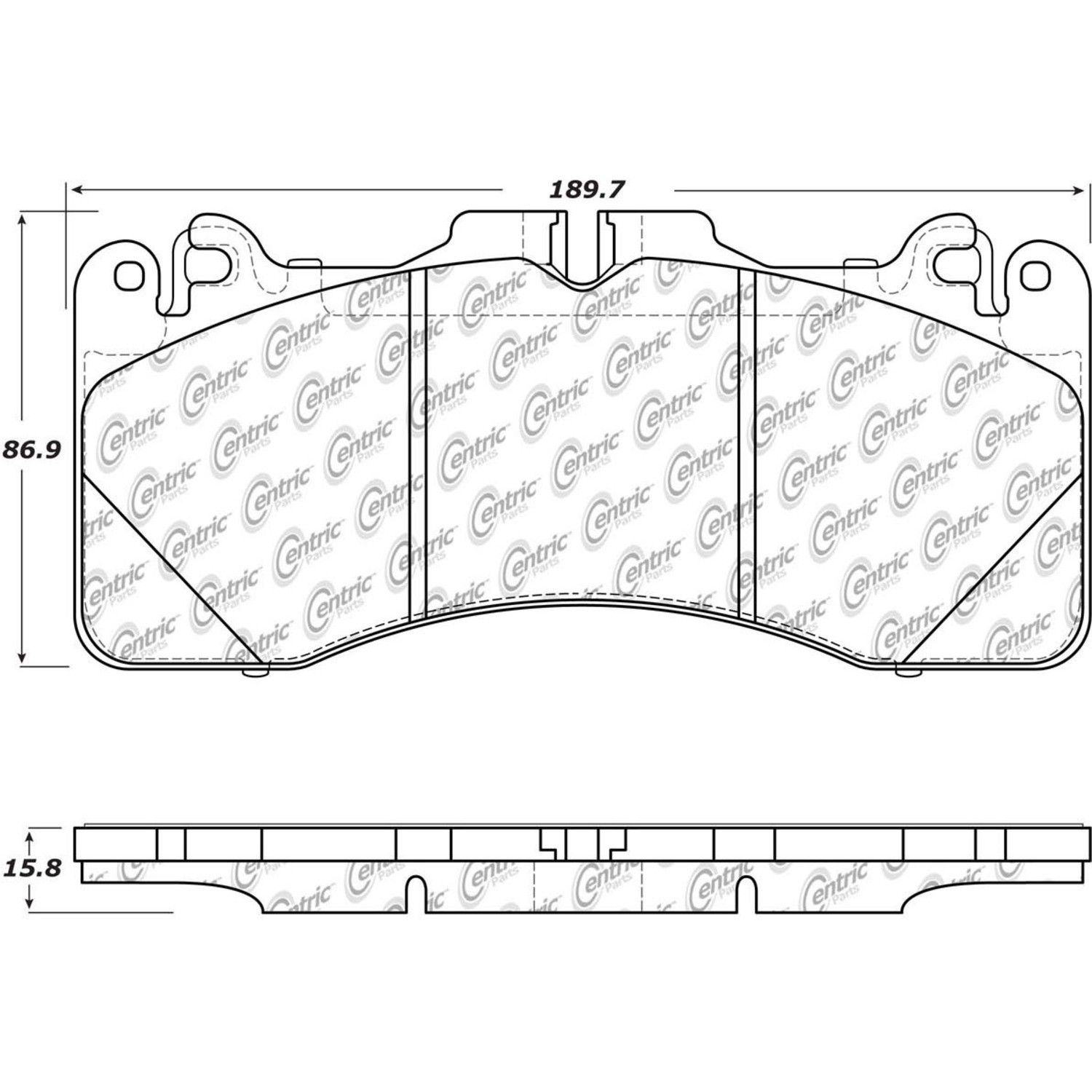 2017, 2016, 2015, 2014, 2013, 2012, 2011, 2010 Lexus LS460 Disc Brake Pad Set