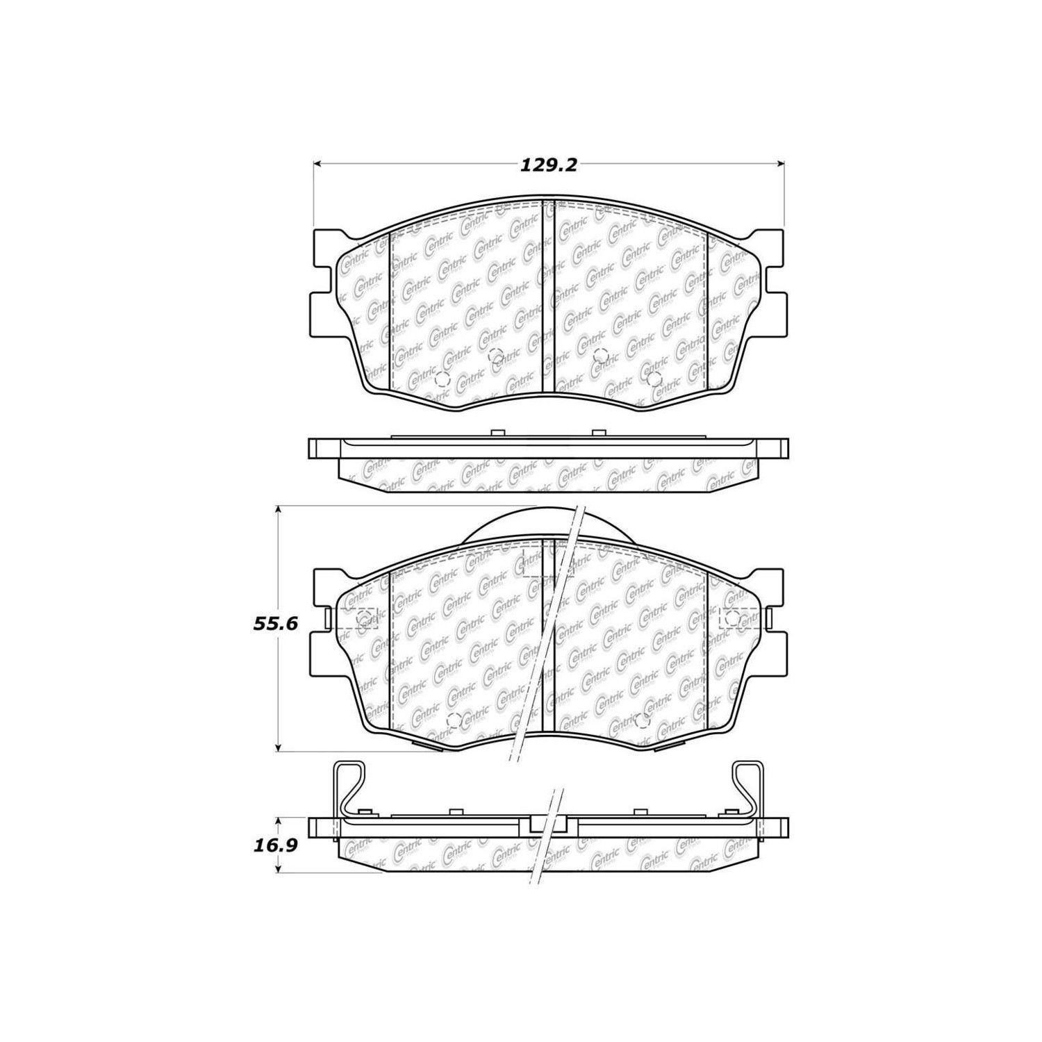 2012, 2011, 2010, 2009, 2008, 2007, 2006 Dodge Attitude Disc Brake Pad Set