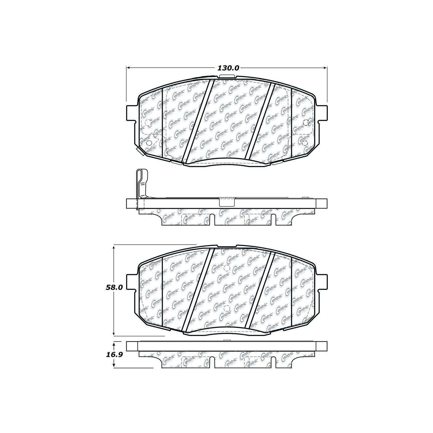 2013, 2012, 2011, 2010 Kia Forte Disc Brake Pad Set