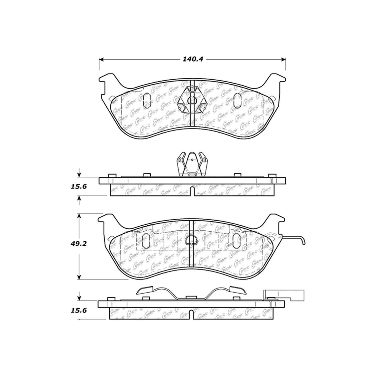 2002, 2001, 2000, 1999, 1998, 1997, 1996 Ford Crown Victoria Victoria Disc Brake Pad Set