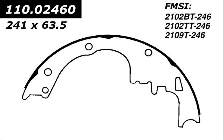 1968, 1967, 1966, 1965, 1964 Chevrolet Chevy II Drum Brake Shoe