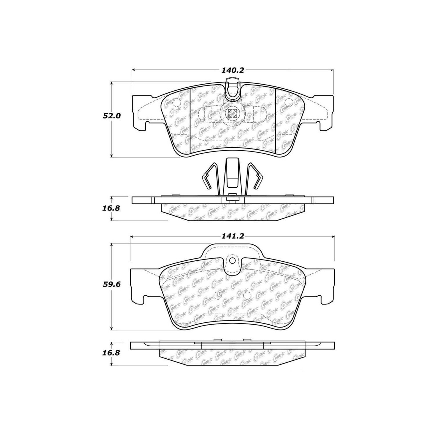 2011, 2010, 2009, 2008, 2007, 2006 Mercedes-Benz ML350 2006-2011 Mercedes-Benz G55 AMG Disc Brake Pad Set