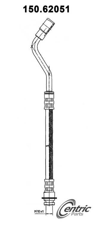 1996, 1995, 1994, 1993, 1992, 1991, 1990, 1989, 1988 Pontiac Grand Prix Brake Hydraulic Hose
