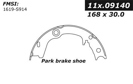 2013, 2012, 2011, 2010 Kia Forte Parking Brake Shoe