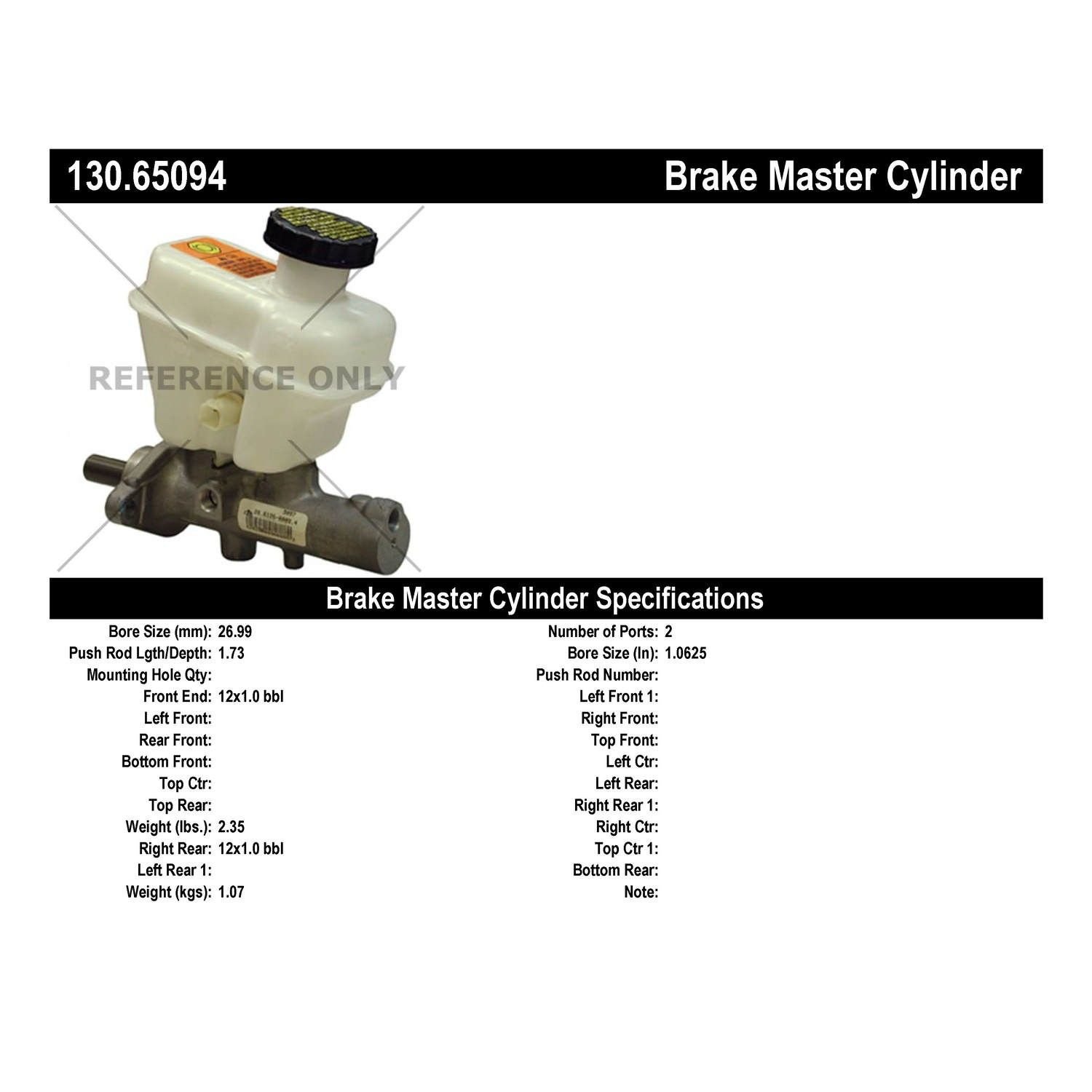 Brake Master Cylinder-First Stop Dorman M630000