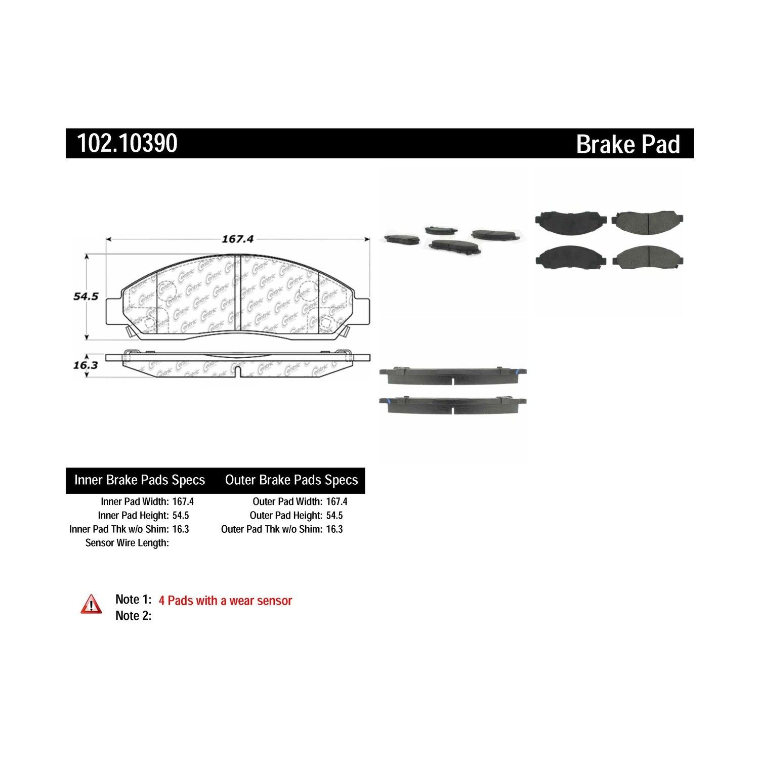 2008, 2007, 2006, 2005, 2004 GMC Canyon Disc Brake Pad Set