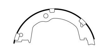 2017, 2016, 2015, 2014, 2013, 2012, 2011, 2010, 2009, 2008, 2007 Chevrolet Equinox Sport Parking Brake Shoe