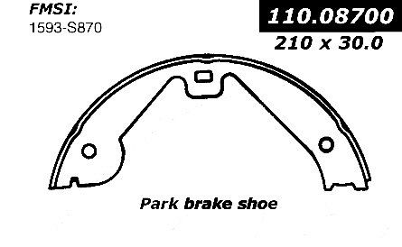 2009, 2008, 2007 Mercedes-Benz ML320 Parking Brake Shoe