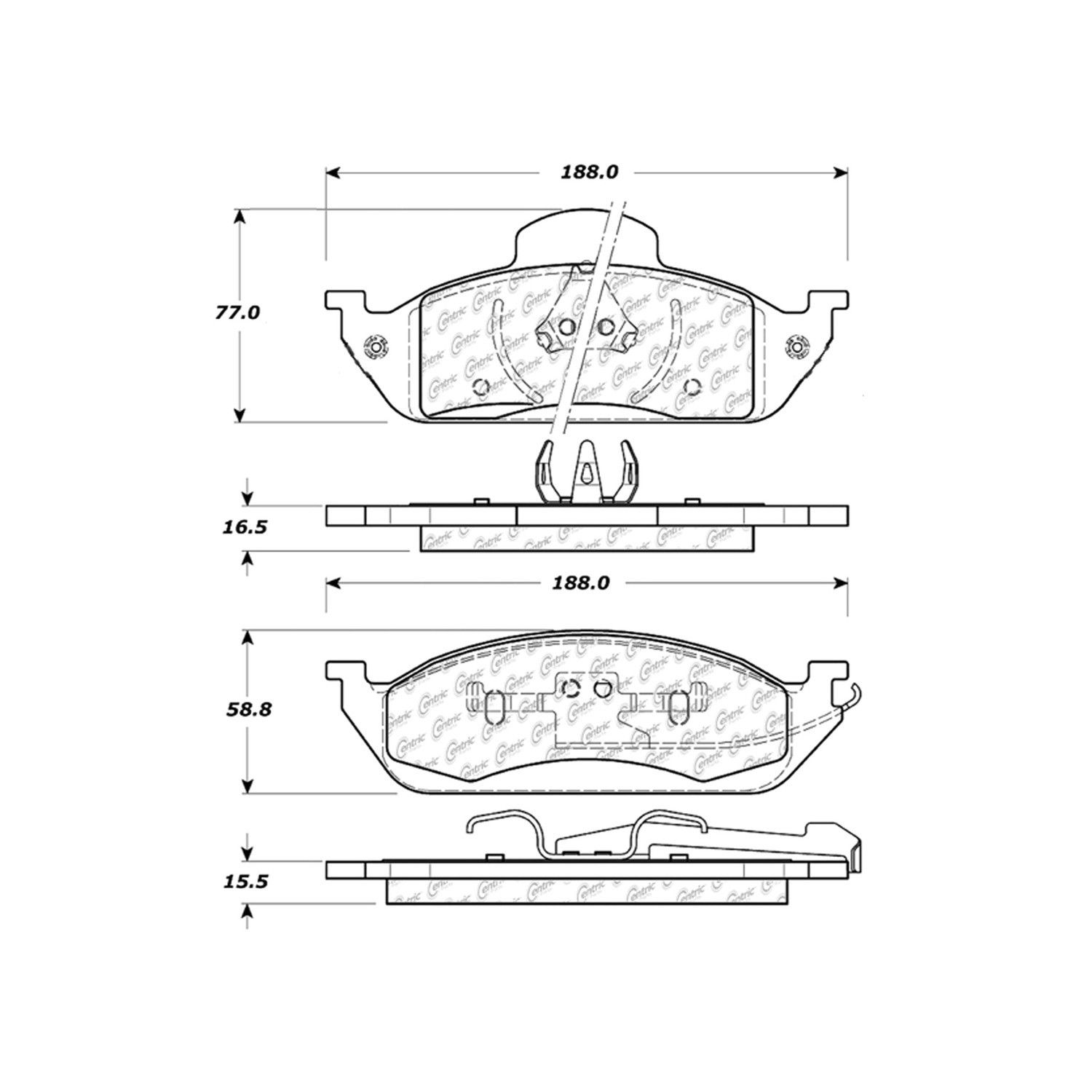 2003, 2002, 2001, 2000, 1999, 1998 Mercedes-Benz ML320 1998-2003 Mercedes-Benz ML320 Disc Brake Pad Set