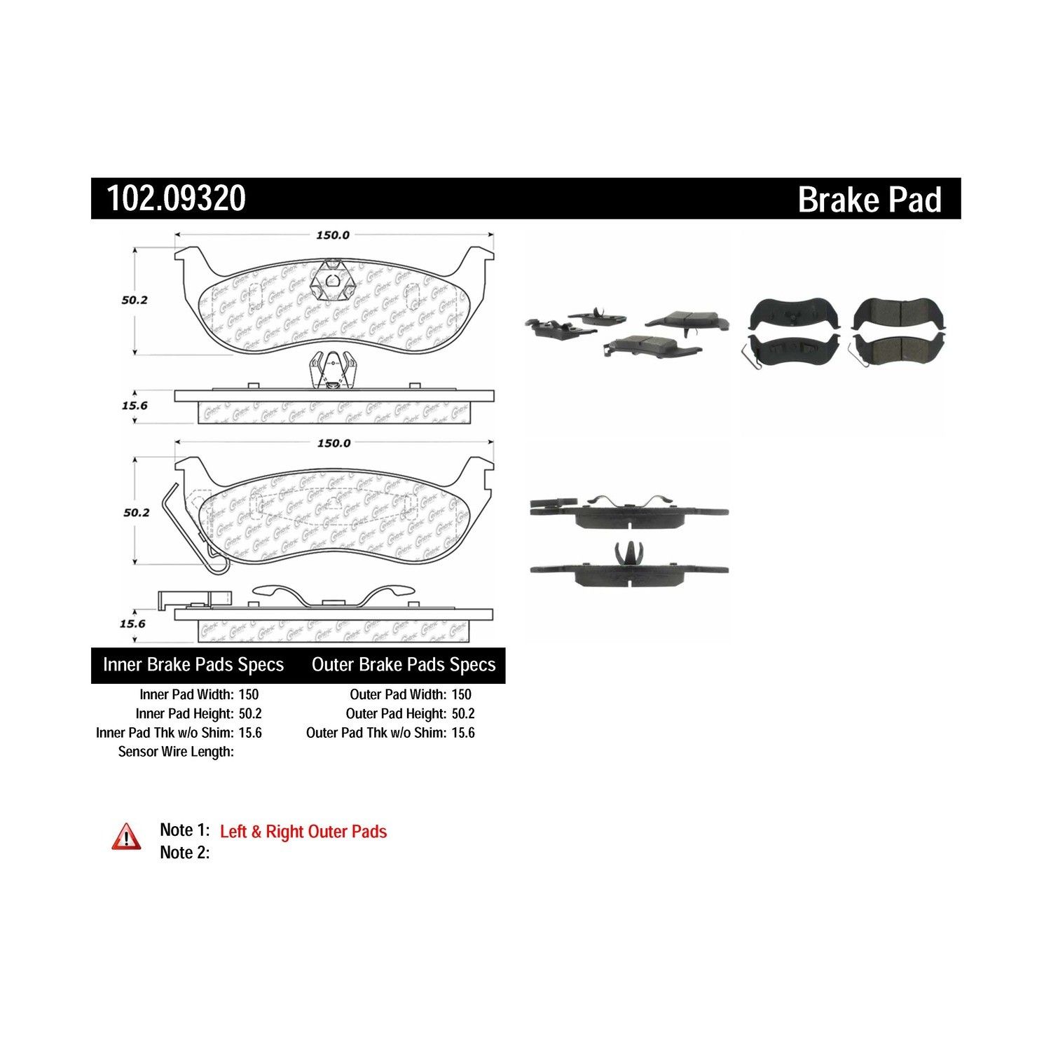 2011, 2010, 2009, 2008, 2007, 2006, 2005, 2004, 2003 Ford Crown Victoria Victoria Disc Brake Pad Set
