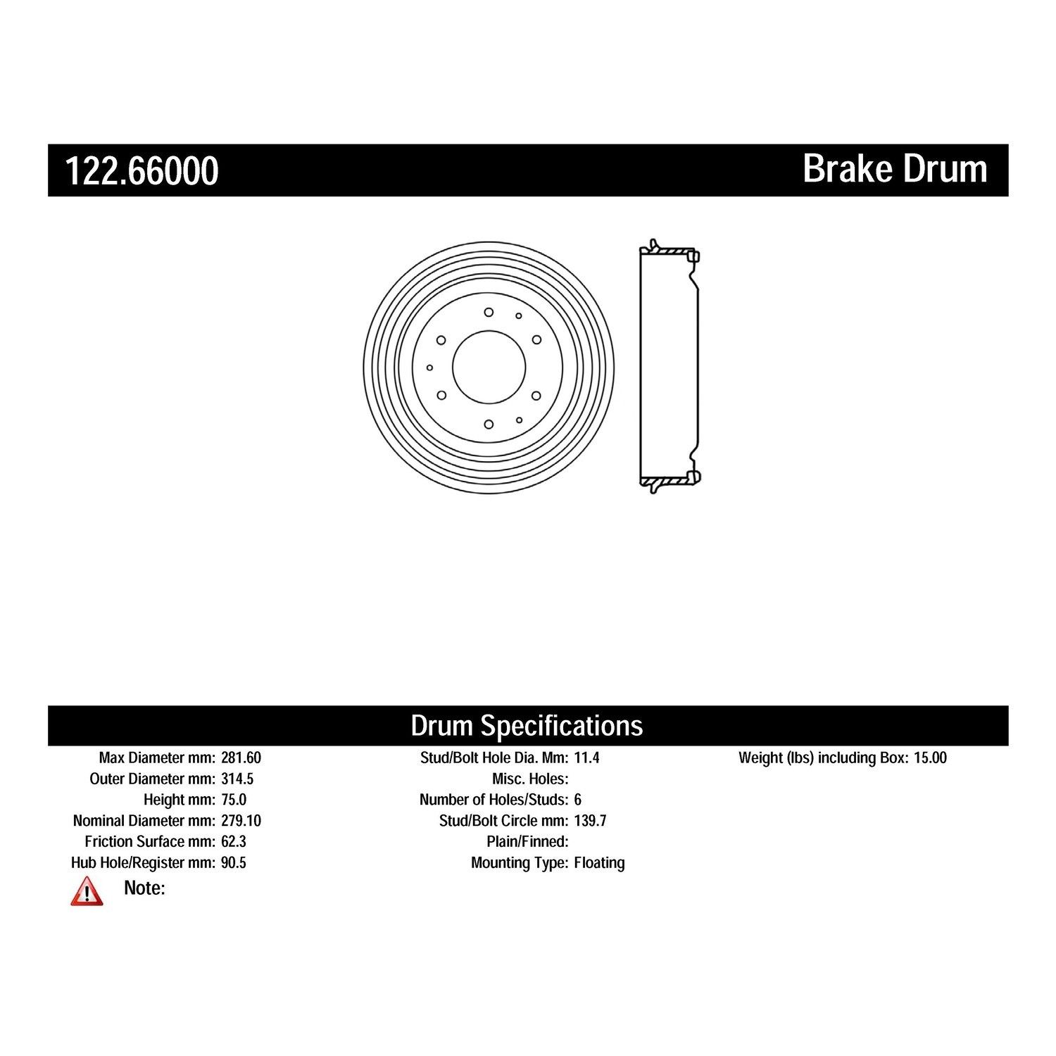 1970 GMC Jimmy Brake Drum