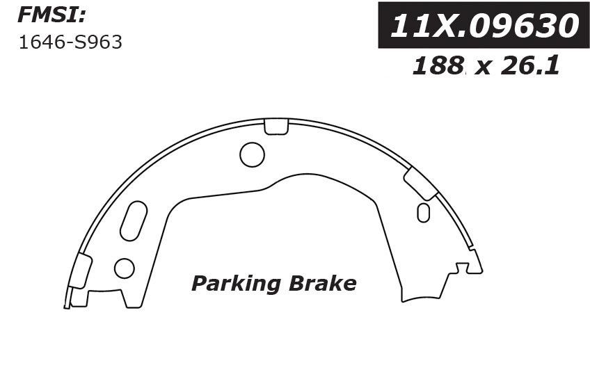 2014, 2013, 2012, 2011, 2010, 2009 Hyundai Genesis Parking Brake Shoe