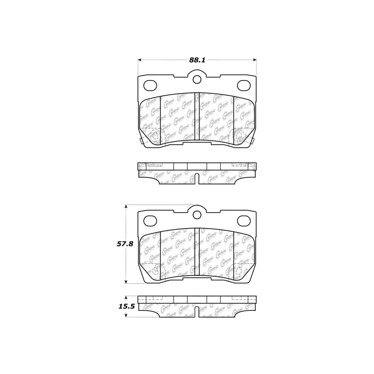 2007, 2006 Lexus GS430 Disc Brake Pad Set
