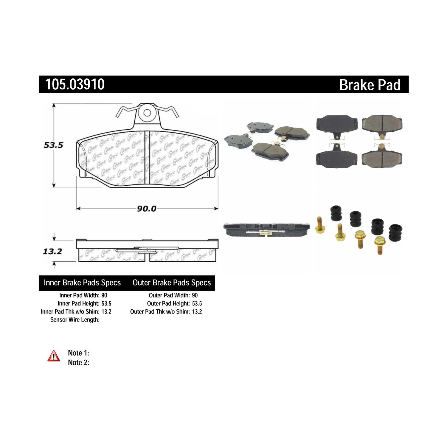 1998, 1997 Volvo S90 Disc Brake Pad Set