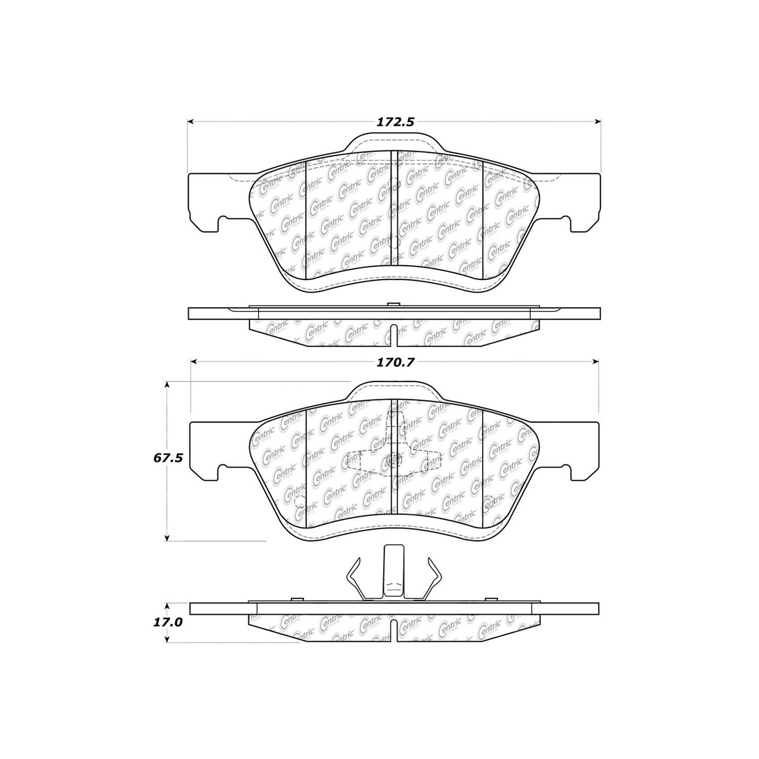 2012, 2011, 2010, 2009 Ford Escape Disc Brake Pad Set