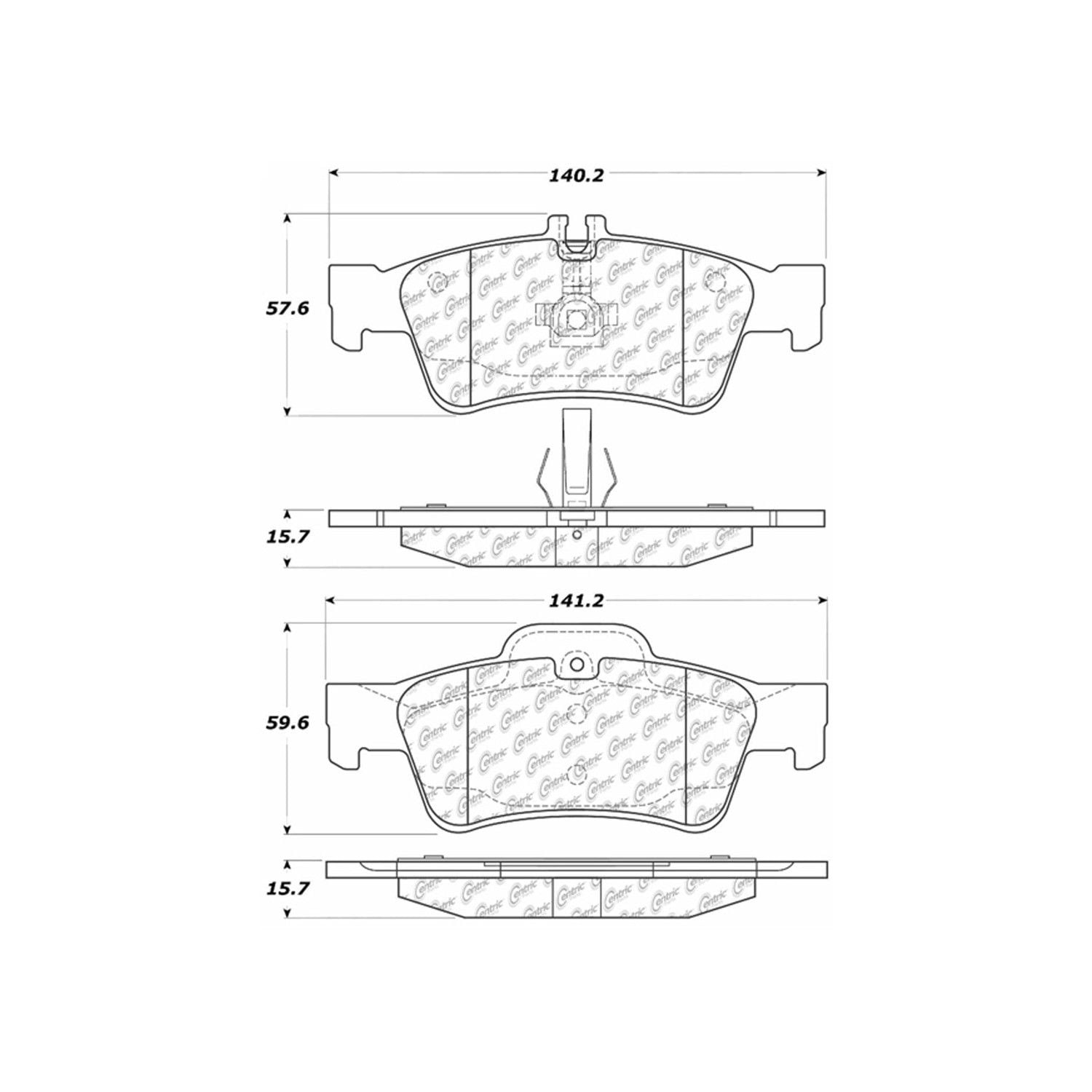 2014, 2013, 2012, 2011, 2010, 2009, 2008, 2007 Mercedes-Benz CL600 2007-2014 Mercedes-Benz CL500 Disc Brake Pad Set