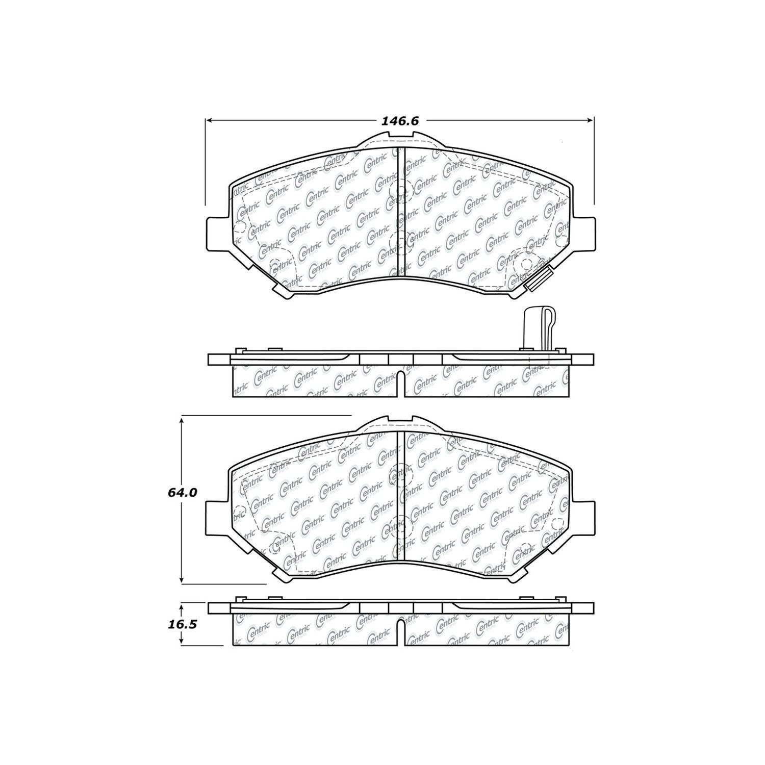2011, 2010, 2009, 2008, 2007 Dodge Nitro Disc Brake Pad Set