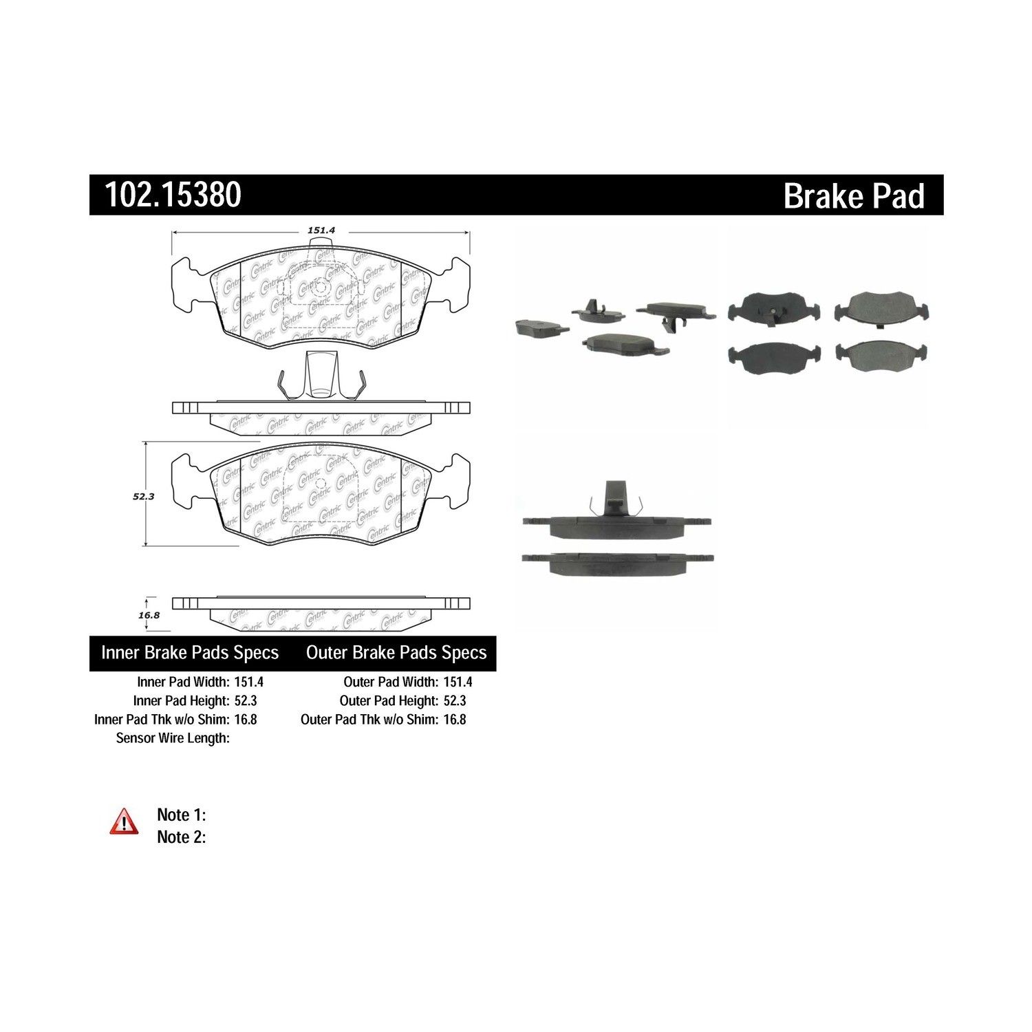2012, 2011, 2010, 2009, 2008, 2007 Fiat Strada Disc Brake Pad Set