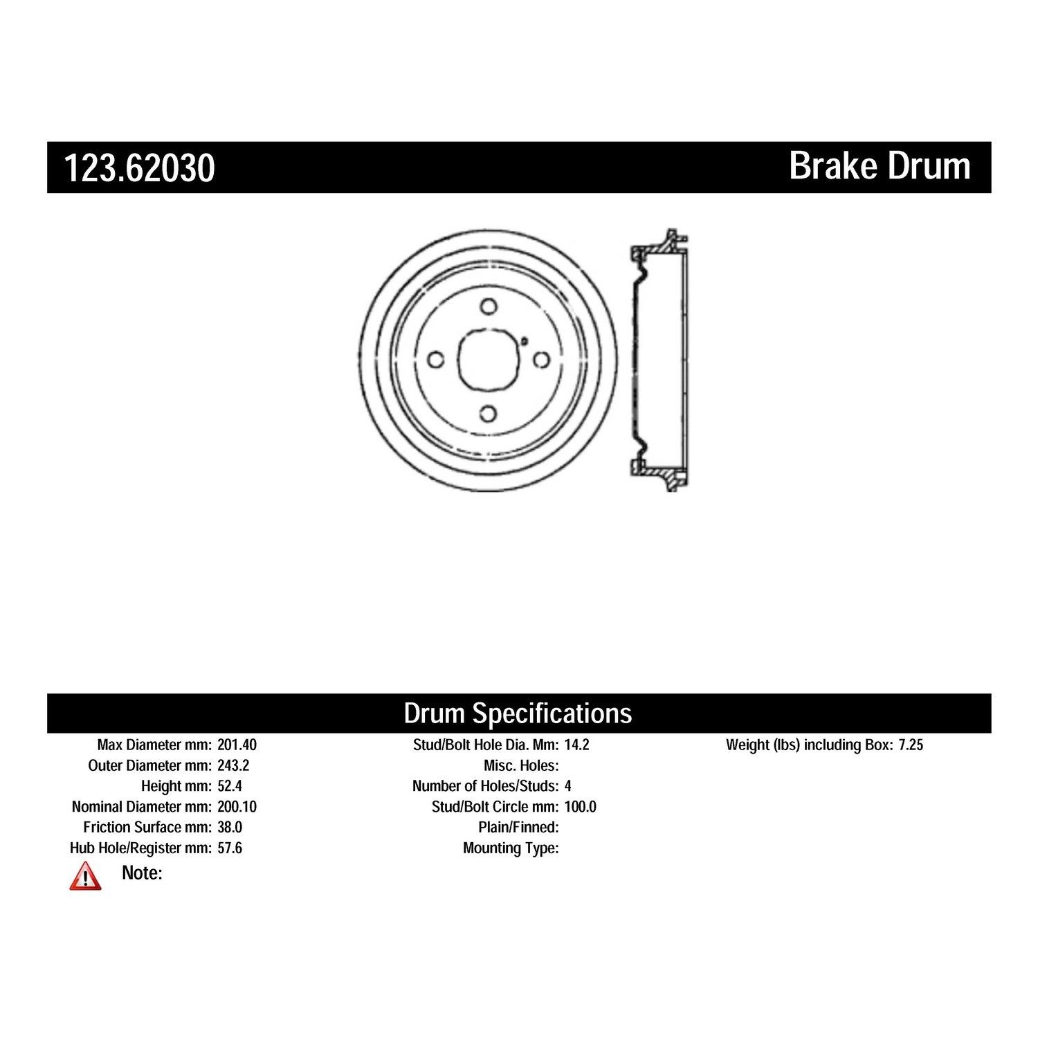 2002, 2001, 2000, 1999, 1998, 1997, 1996, 1995, 1994, 1993, 1992, 1991 Saturn SL Brake Drum