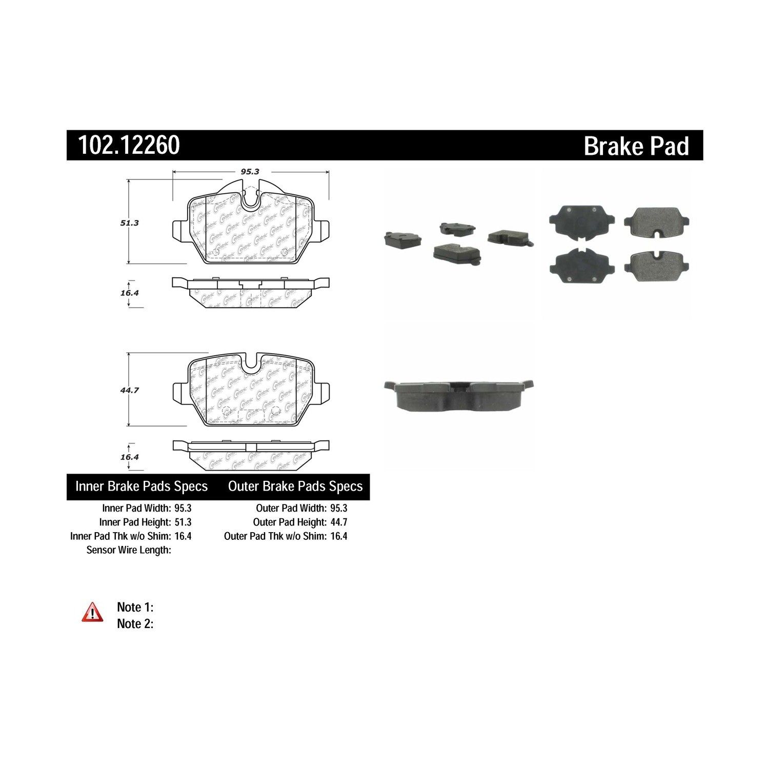 2016, 2015, 2014, 2013 Mini Cooper Paceman Disc Brake Pad Set