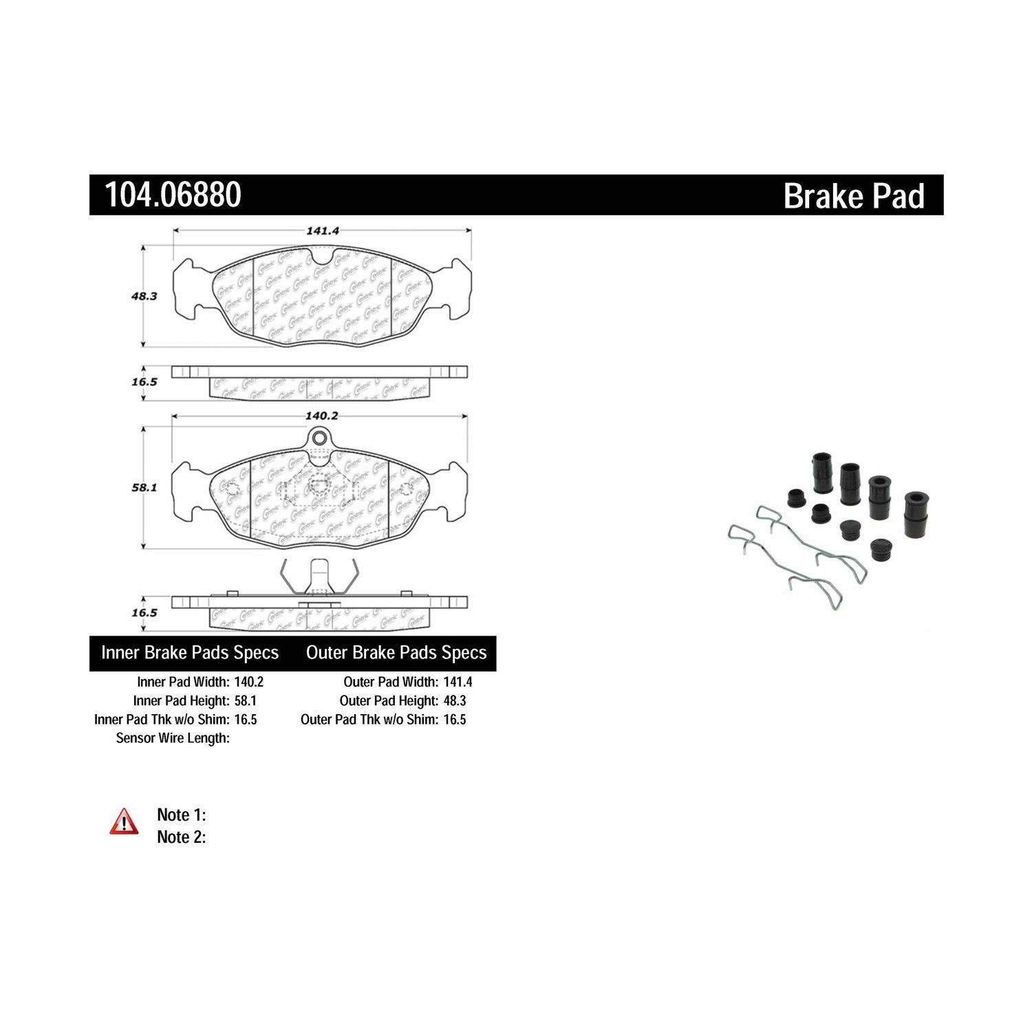 1996, 1995 Jaguar XJS Plas Disc Brake Pad Set