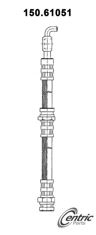 1995, 1994, 1993, 1992, 1991, 1990 Mazda 323 Brake Hydraulic Hose