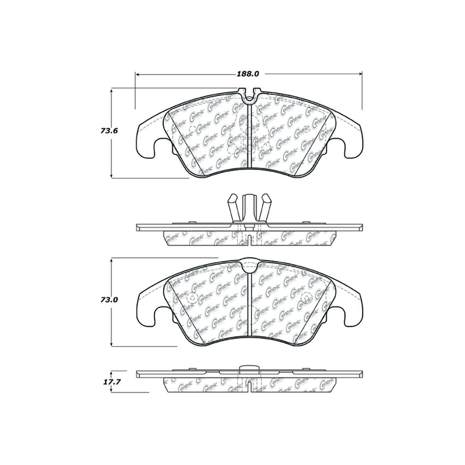 2017, 2016 Audi S5 Disc Brake Pad Set