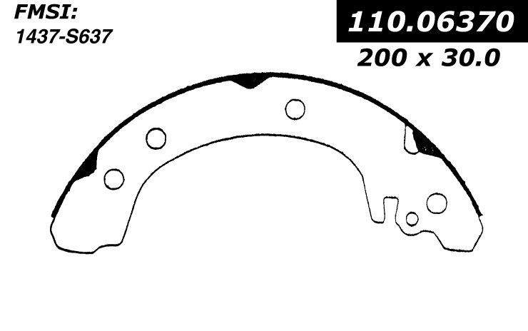 2002, 2001, 2000, 1999, 1998, 1997, 1996, 1995, 1994, 1993, 1992, 1991 Saturn SL1 Drum Brake Shoe