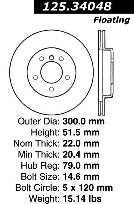 2003-2008 BMW 323i Disc Brake Rotor Centric