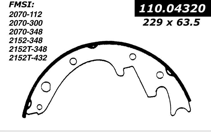 1962, 1961 Dodge Lancer Gremlin Drum Brake Shoe