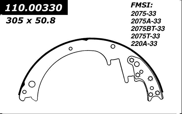 1966, 1965, 1964, 1963, 1962, 1961, 1960, 1959, 1958, 1957, 1956, 1955, 1954, 1953 Ford F-350 Drum Brake Shoe