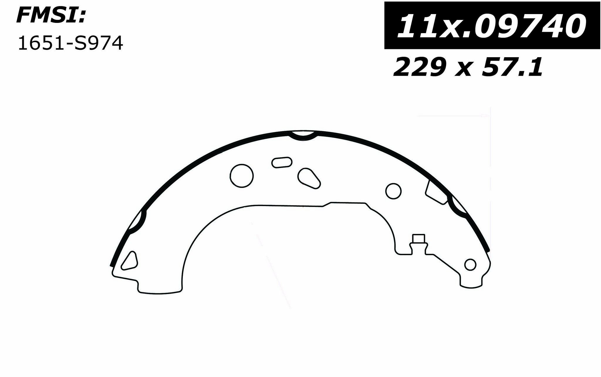 2013, 2012, 2011, 2010 Ford Transit Connect Connect Drum Brake Shoe