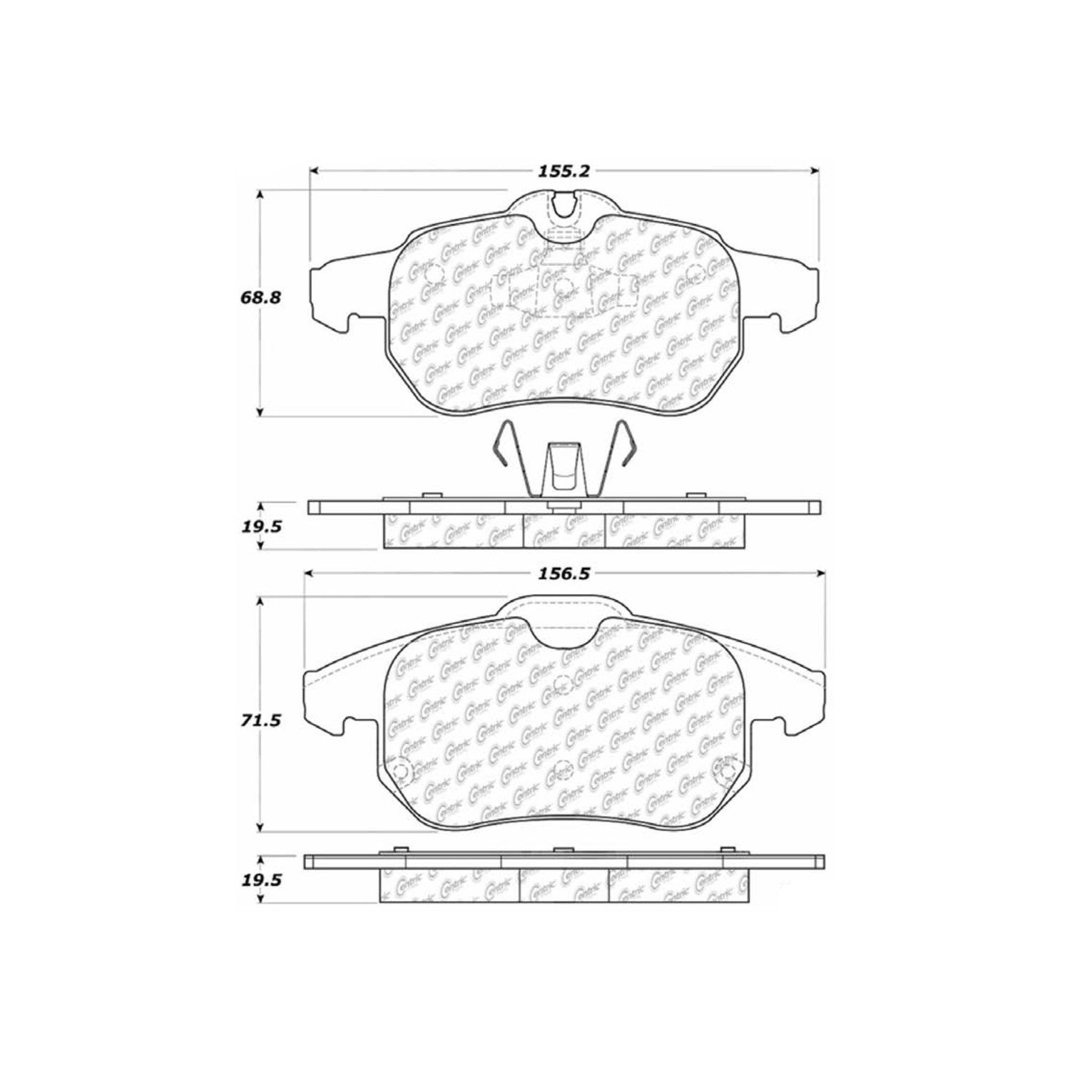 2005, 2004, 2003 Saab 9-3 Disc Brake Pad Set