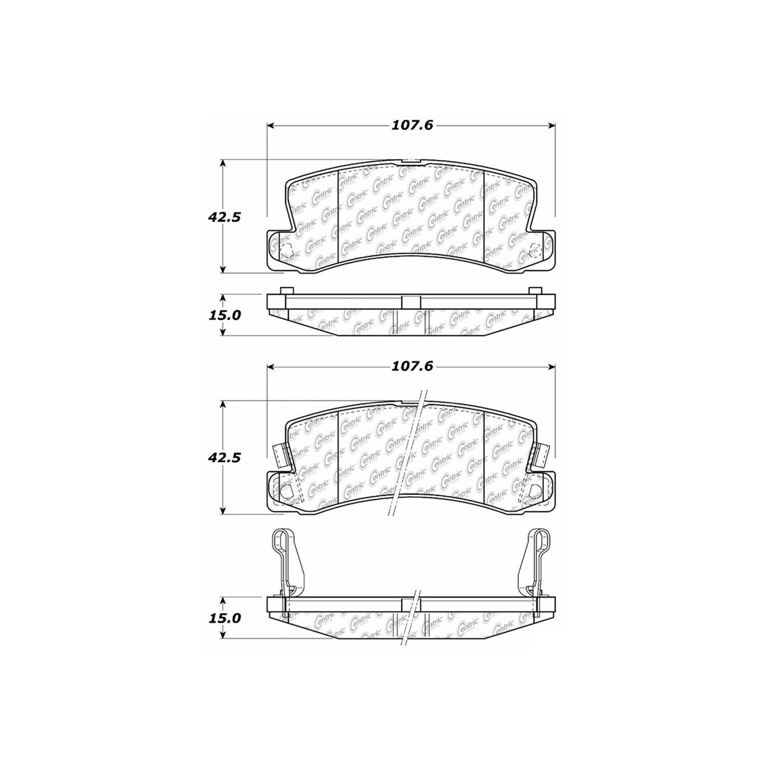 1999, 1998, 1997, 1996, 1995, 1994, 1993, 1992 Lexus ES300 Disc Brake Pad Set
