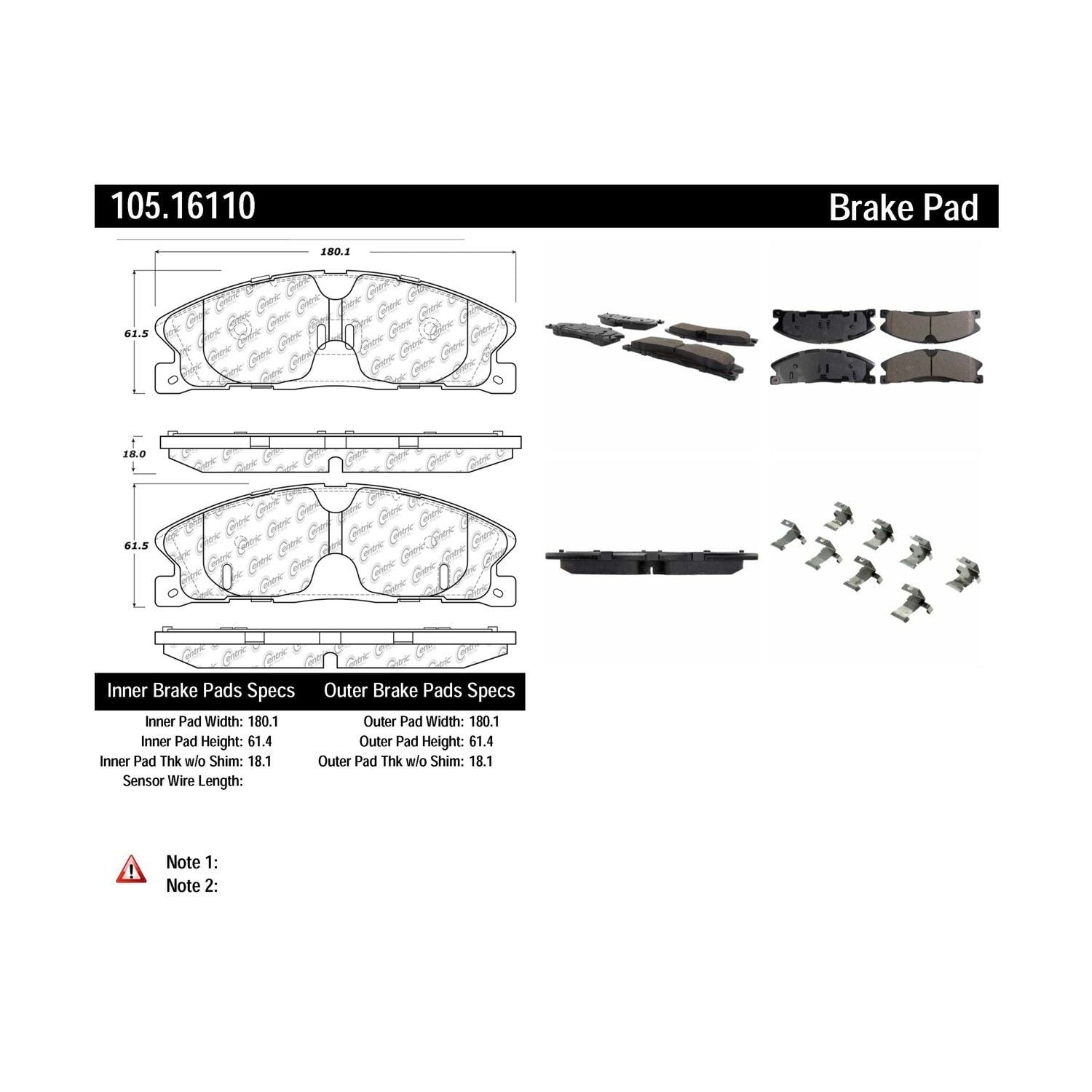 2019, 2018, 2017, 2016, 2015, 2014, 2013 Ford Explorer Disc Brake Pad Set