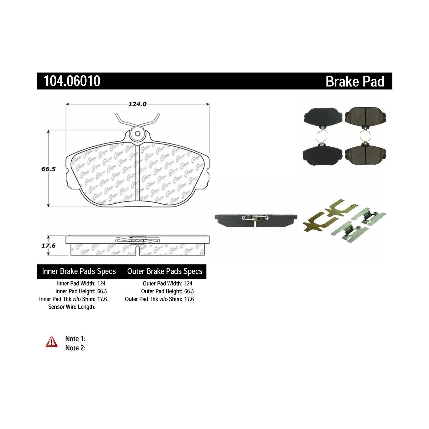 2000, 1999, 1998, 1997, 1996, 1995, 1994 Mercury Sable Disc Brake Pad Set
