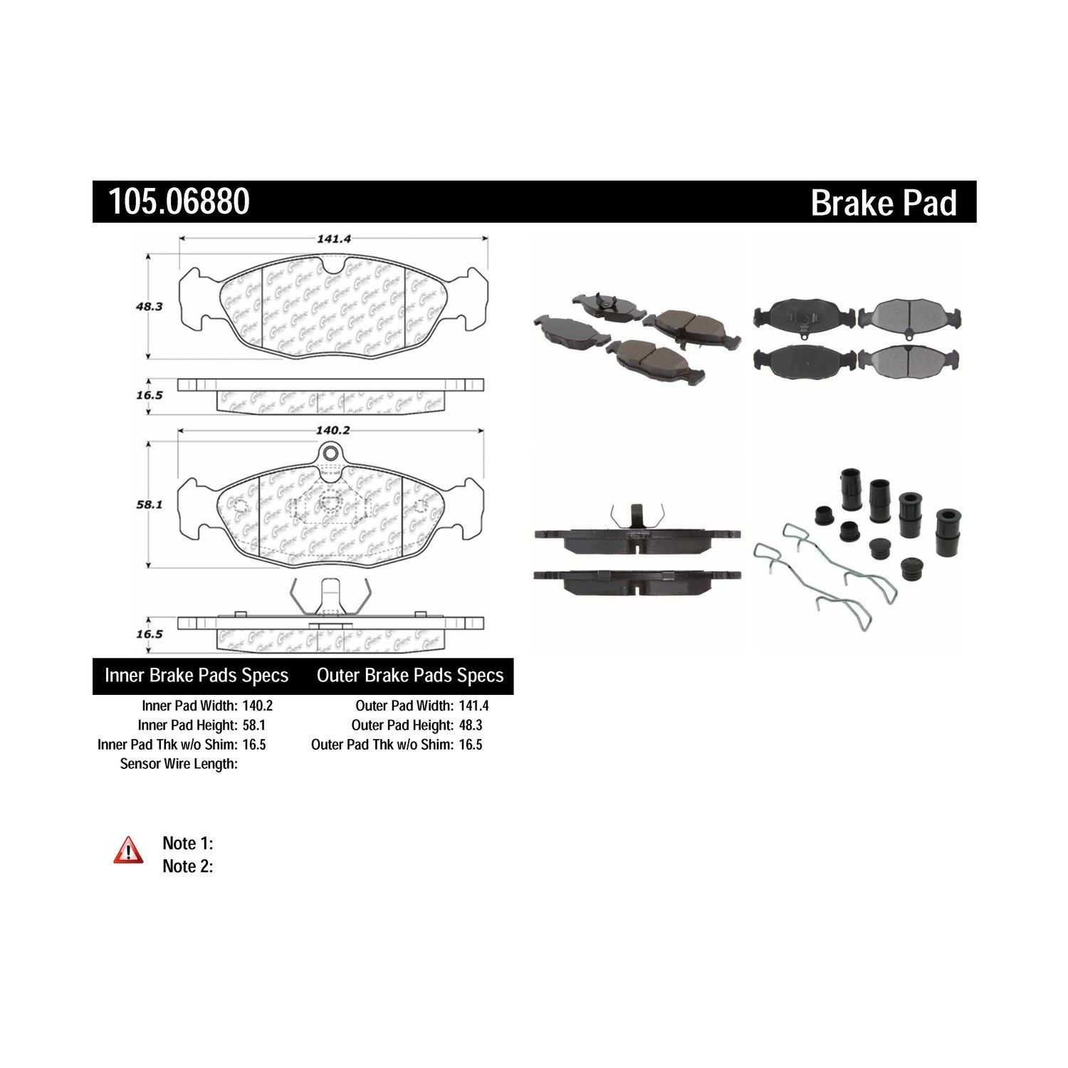 1996, 1995 Jaguar XJS Plas Disc Brake Pad Set