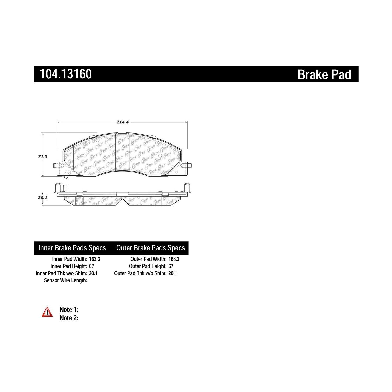 2018, 2017, 2016, 2015, 2014, 2013, 2012, 2011, 2010, 2009, 2008, 2007 Freightliner Sprinter 2500 2500 Disc Brake Pad Set