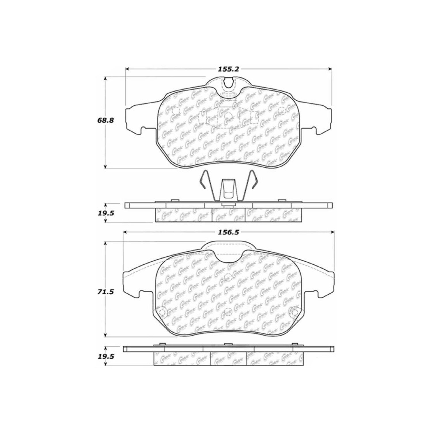 2005, 2004, 2003 Saab 9-3 Disc Brake Pad Set