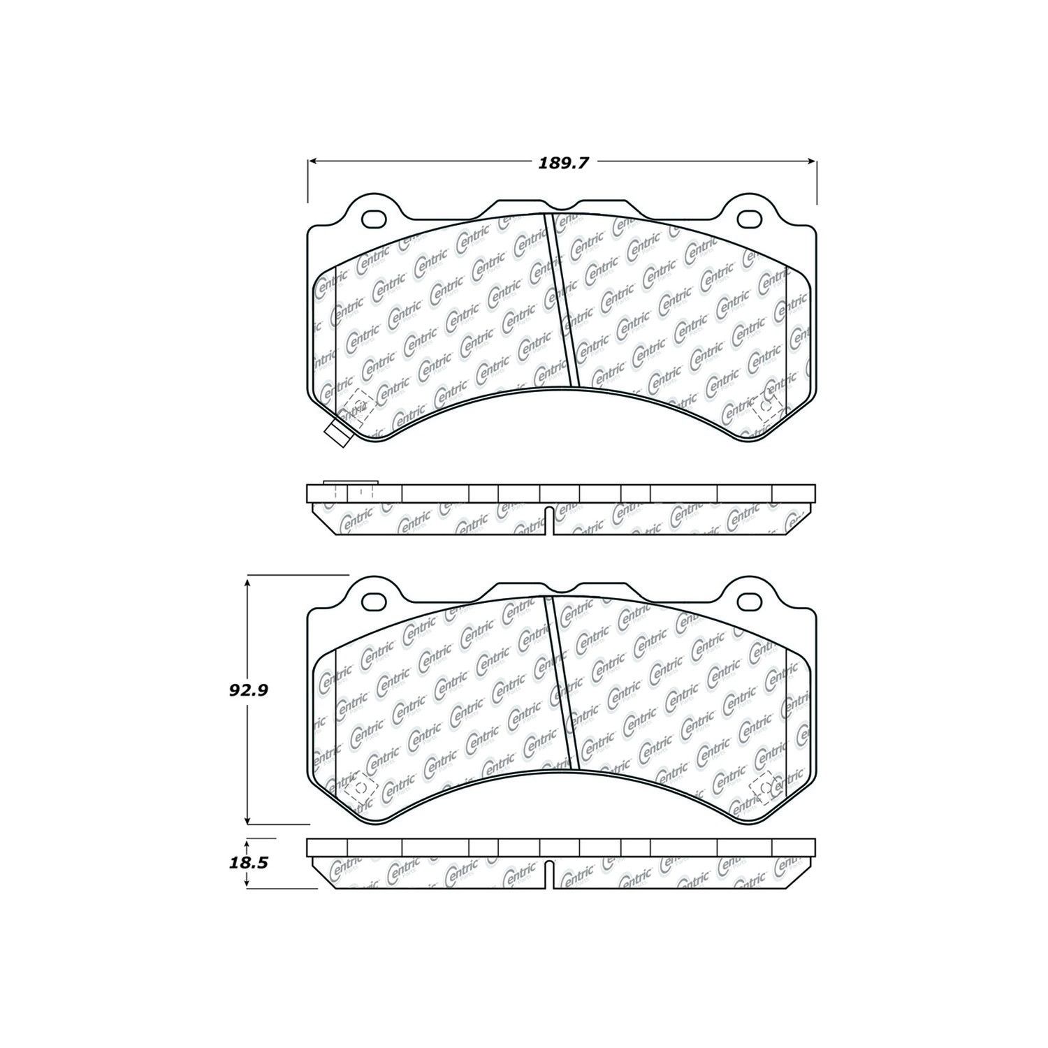 2021, 2020, 2019, 2018, 2017, 2016, 2015, 2014, 2013, 2012, 2011, 2010, 2009 Nissan GT-R Disc Brake Pad Set
