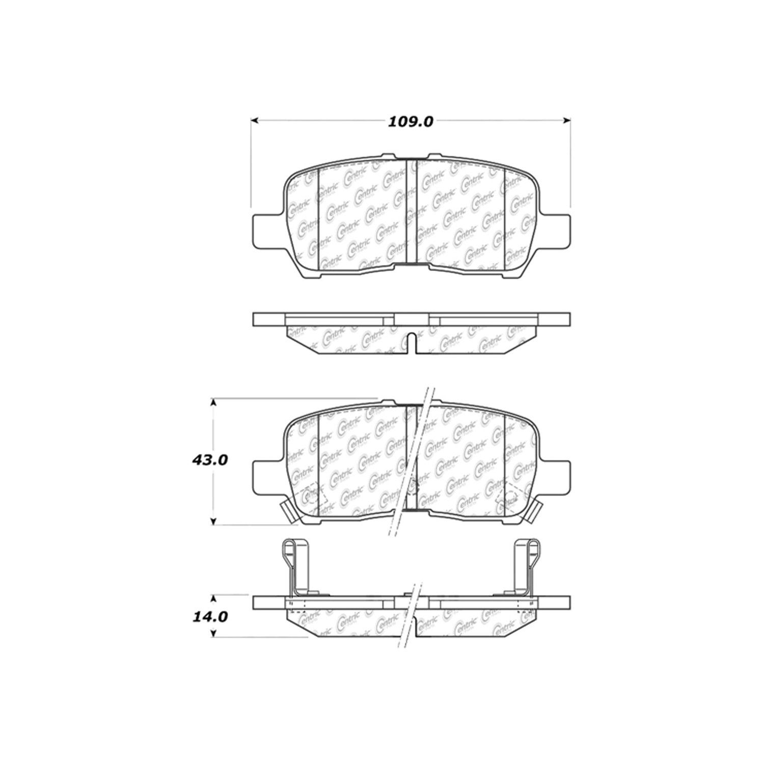 2009, 2008, 2007, 2006, 2005 Buick Allure Disc Brake Pad Set