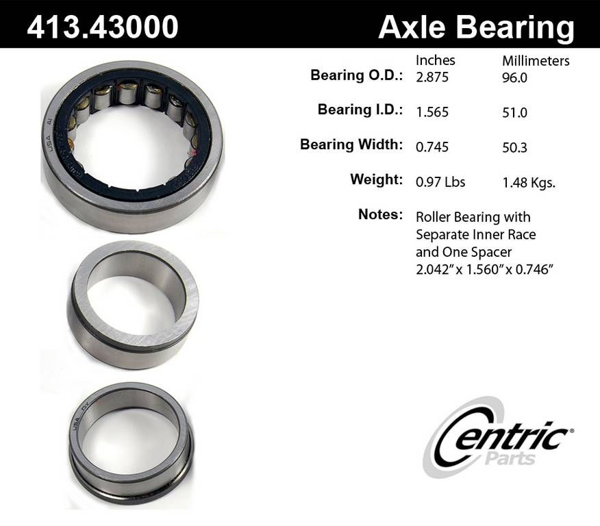 2004, 2003, 2002, 2001, 2000, 1999, 1998, 1997, 1996, 1995, 1994 Isuzu Rodeo Drive Axle Shaft Bearing
