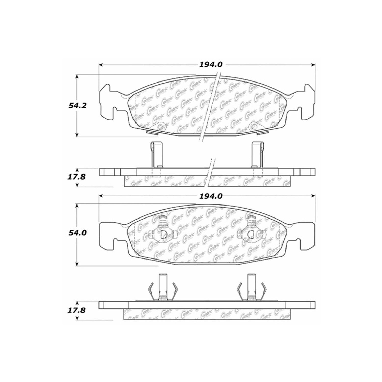 2002, 2001, 2000, 1999 Jeep Grand Cherokee Cherokee Disc Brake Pad Set