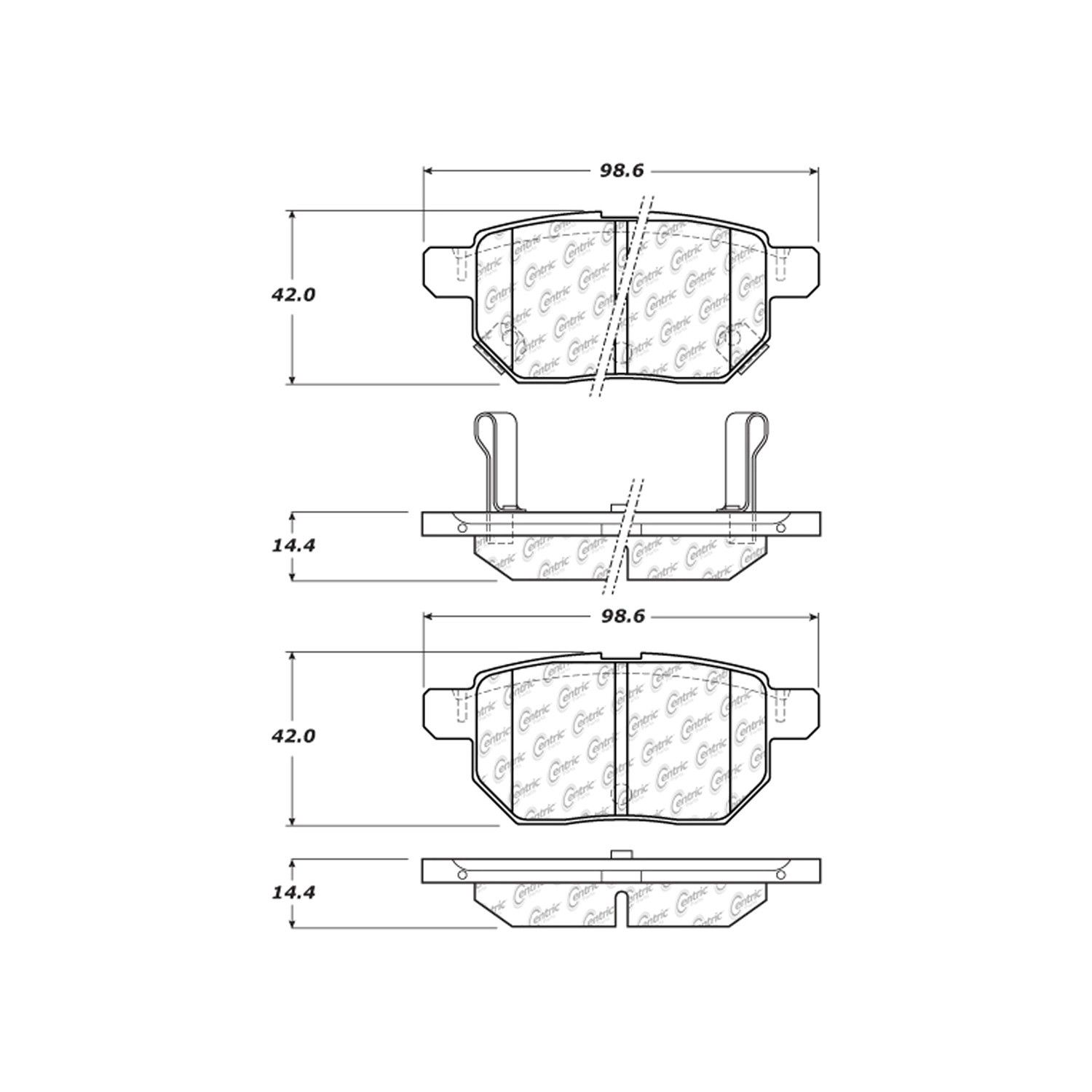 2015, 2014, 2013, 2012 Toyota Prius Plug-In Disc Brake Pad Set