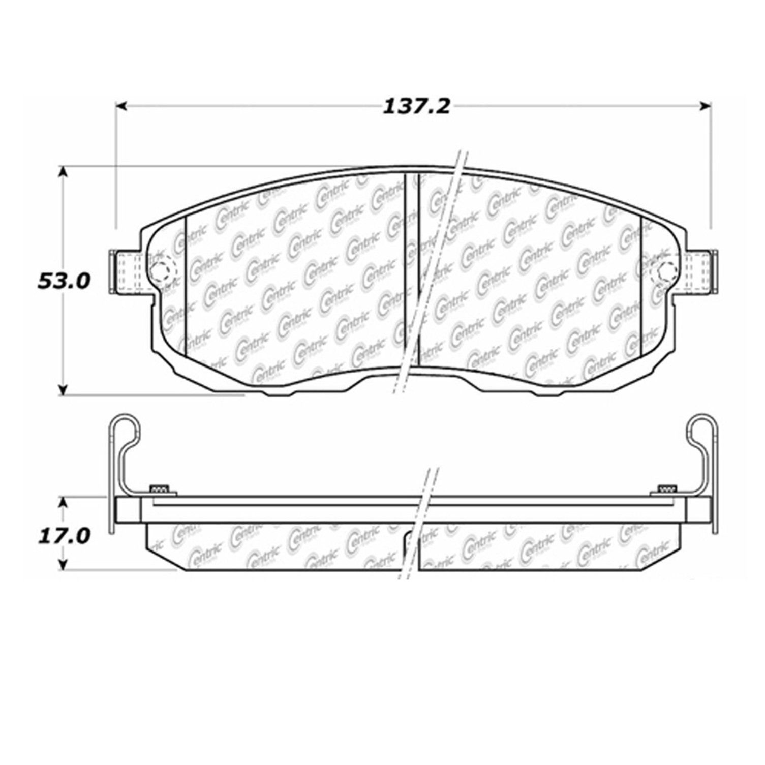 2003 Infiniti G35 Disc Brake Pad - Front (Centric 102.08150) Fr 1/02 - To 2003 Standard Brakes .