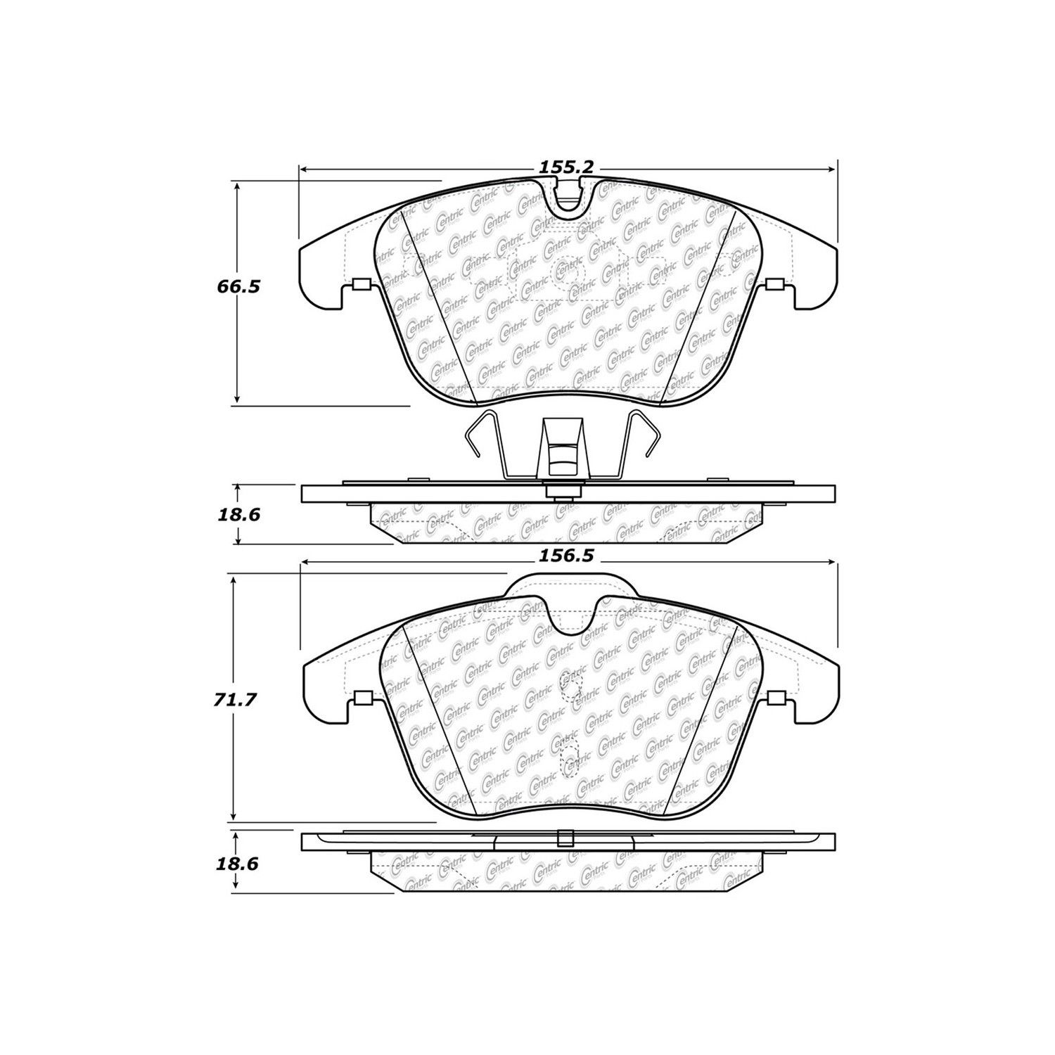 2016, 2015, 2014, 2013, 2012, 2011, 2010, 2009, 2008, 2007 Volvo S80 Disc Brake Pad Set