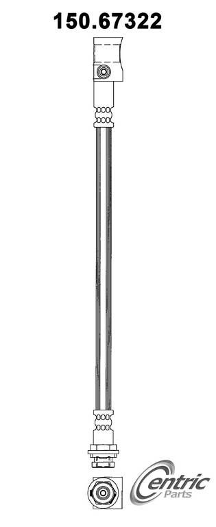 1992, 1991, 1990 Jeep Comanche Brake Hydraulic Hose