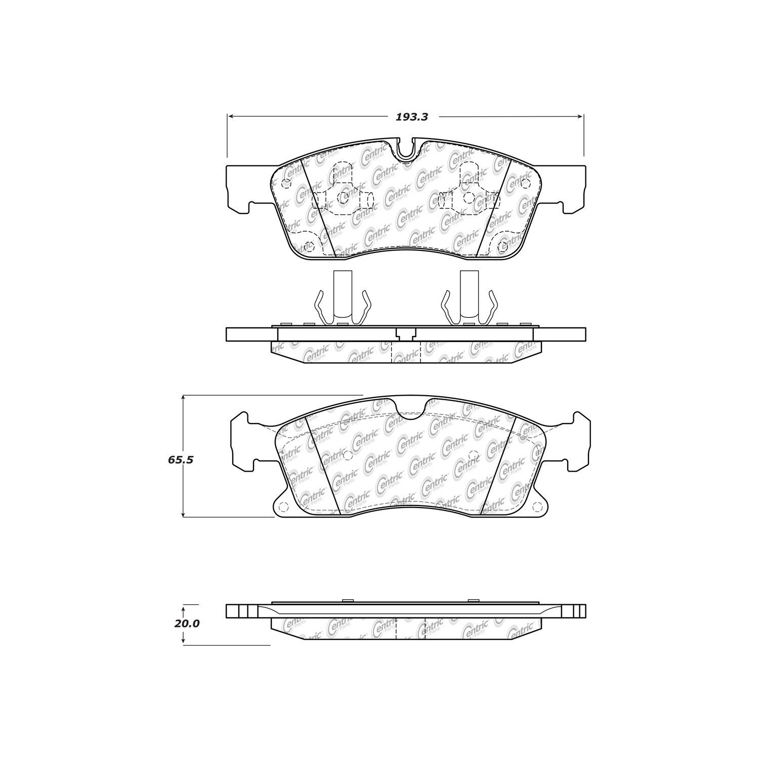 2021, 2020, 2019, 2018, 2017, 2016, 2015, 2014, 2013 Dodge Durango Disc Brake Pad Set